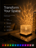 16 Colors LED RelaxGlow Crystal Lightt USB Rotating Projection Crystal Table Lamp RGB Dimmable Home Decoration